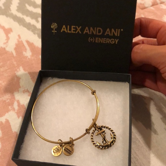 Alex and Ani Nautical Anchor Charm Bangle - Picture 1 of 2